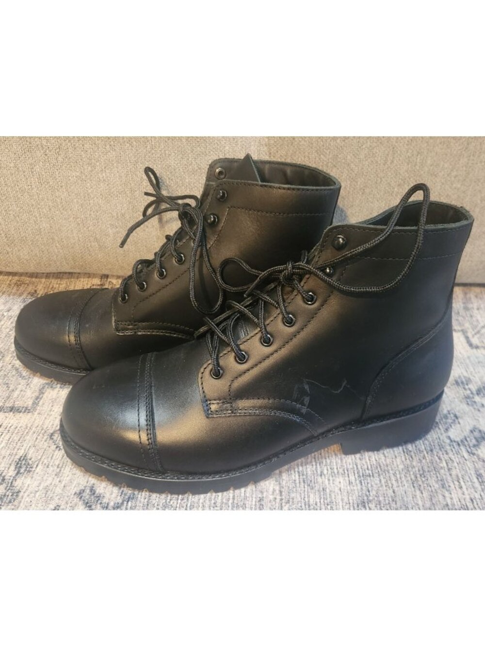 Thursday Boot Company Men's Sz. 13.5 Black Leather Heritage Captain Stormking Bo